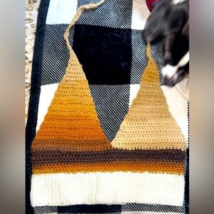 Crotcheted bralette with halter top